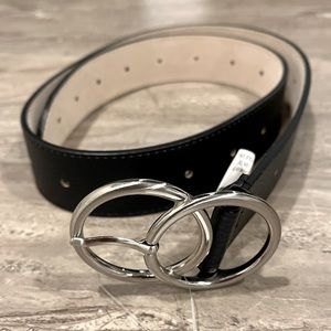 Black Genuine Leather Belt NWT